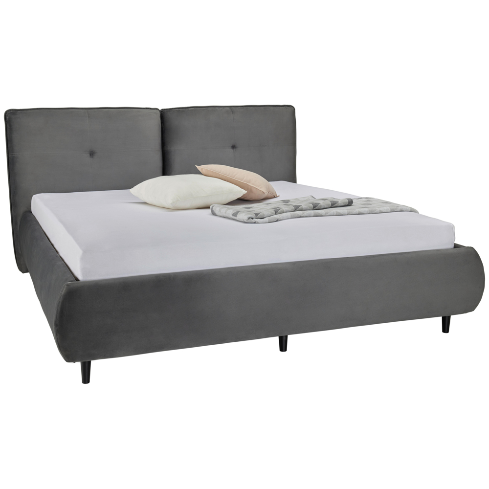 Čalouněná Postel Monique 160x200, Poťah Tmavě Šedý