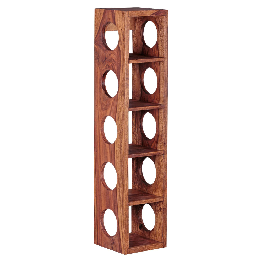 Regál na víno MUMBAI dřevo Sheesham