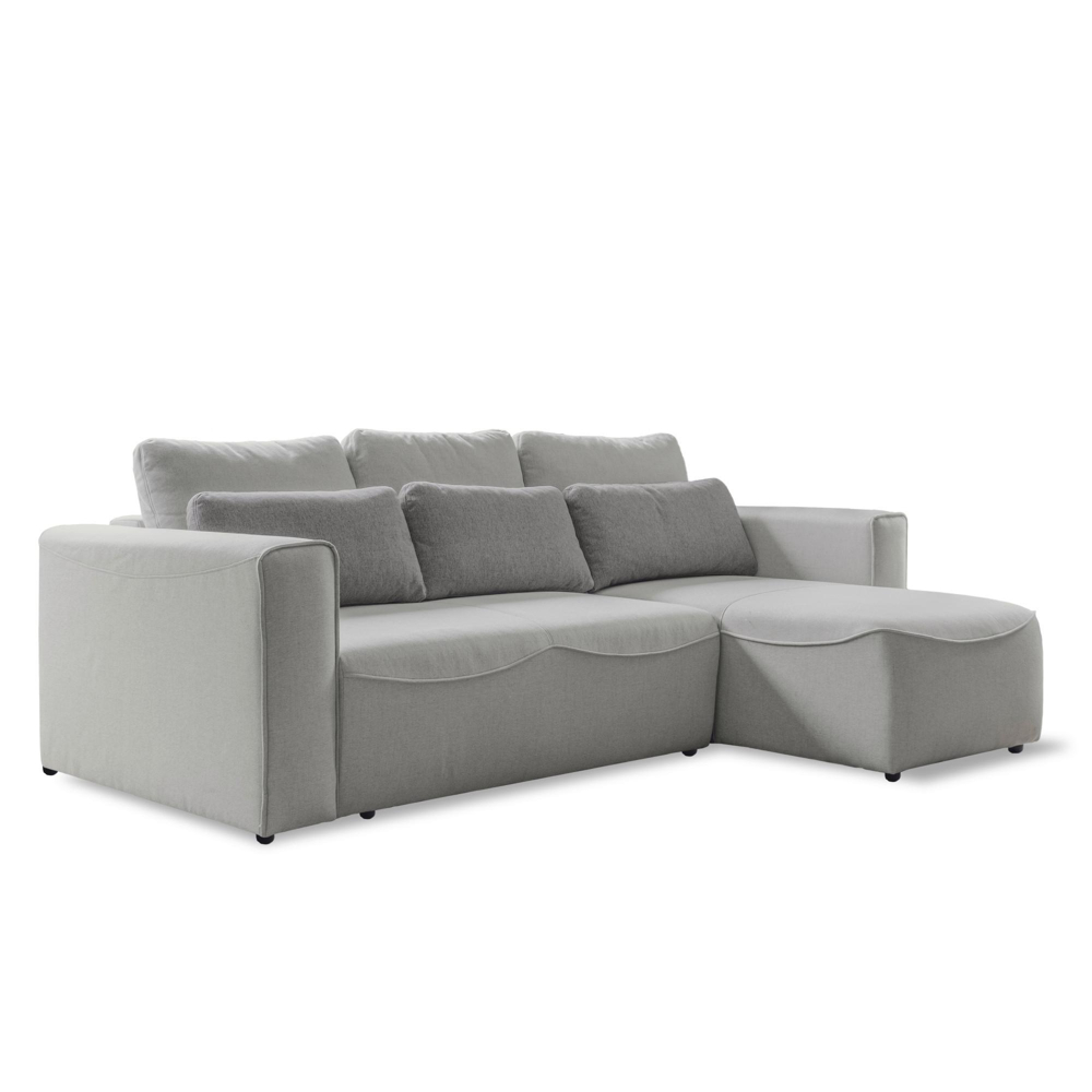 Rohová sedačka HOLLY O, oboustranná, béžová/tm.béžová