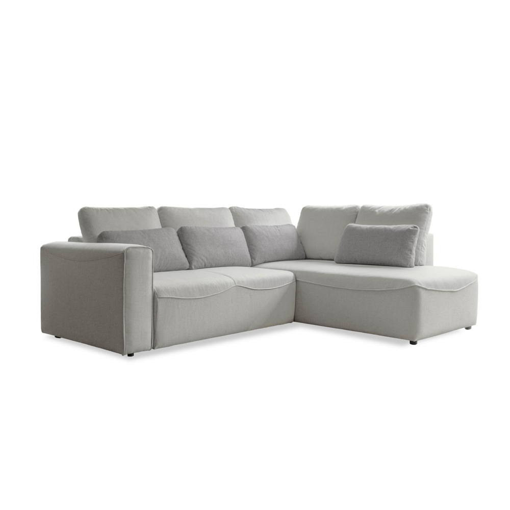 Rohová sedačka HOLLY L, oboustranná, béžová/tm.béžová