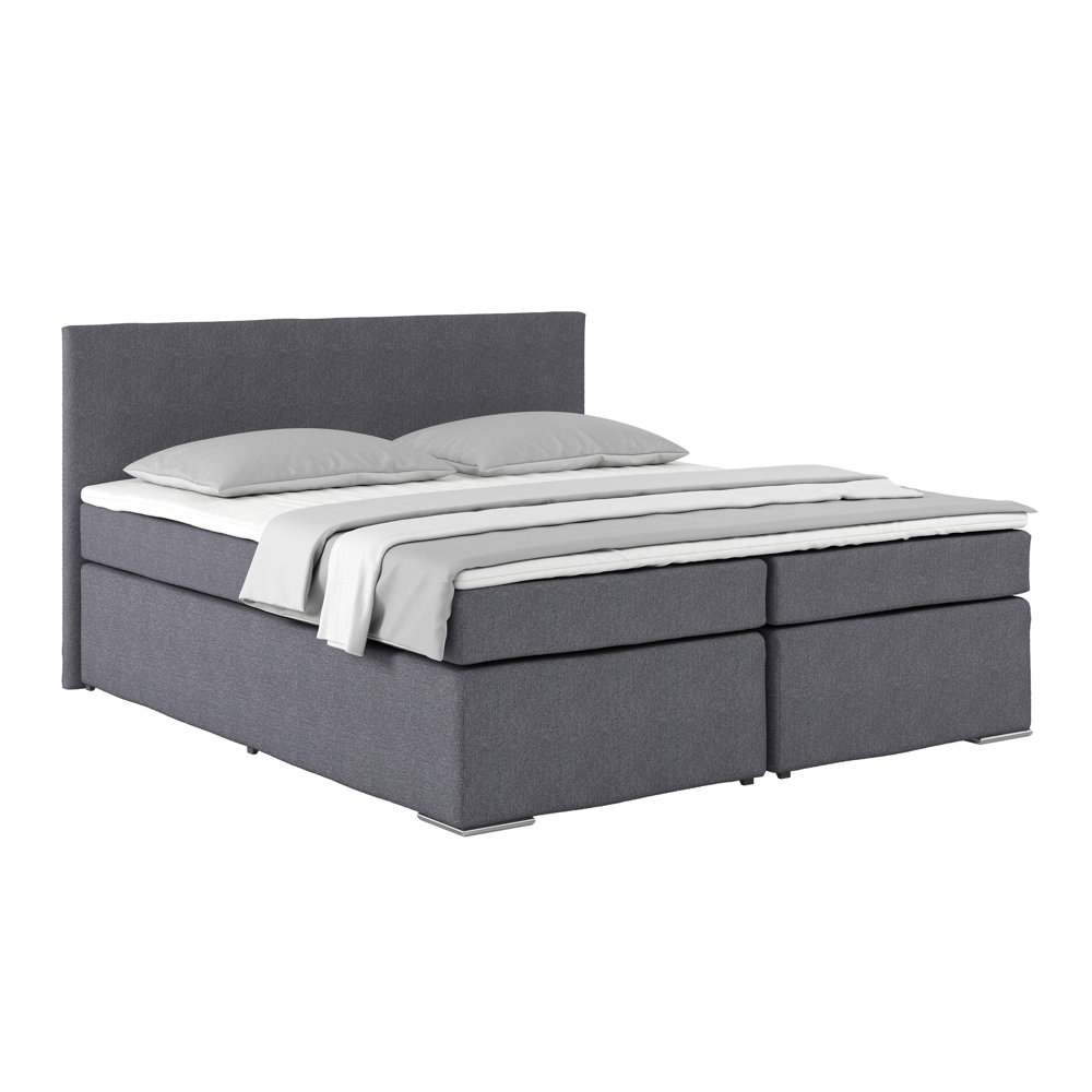 Postel Boxspring NERO PL: 180/200cm, tmavě šedá