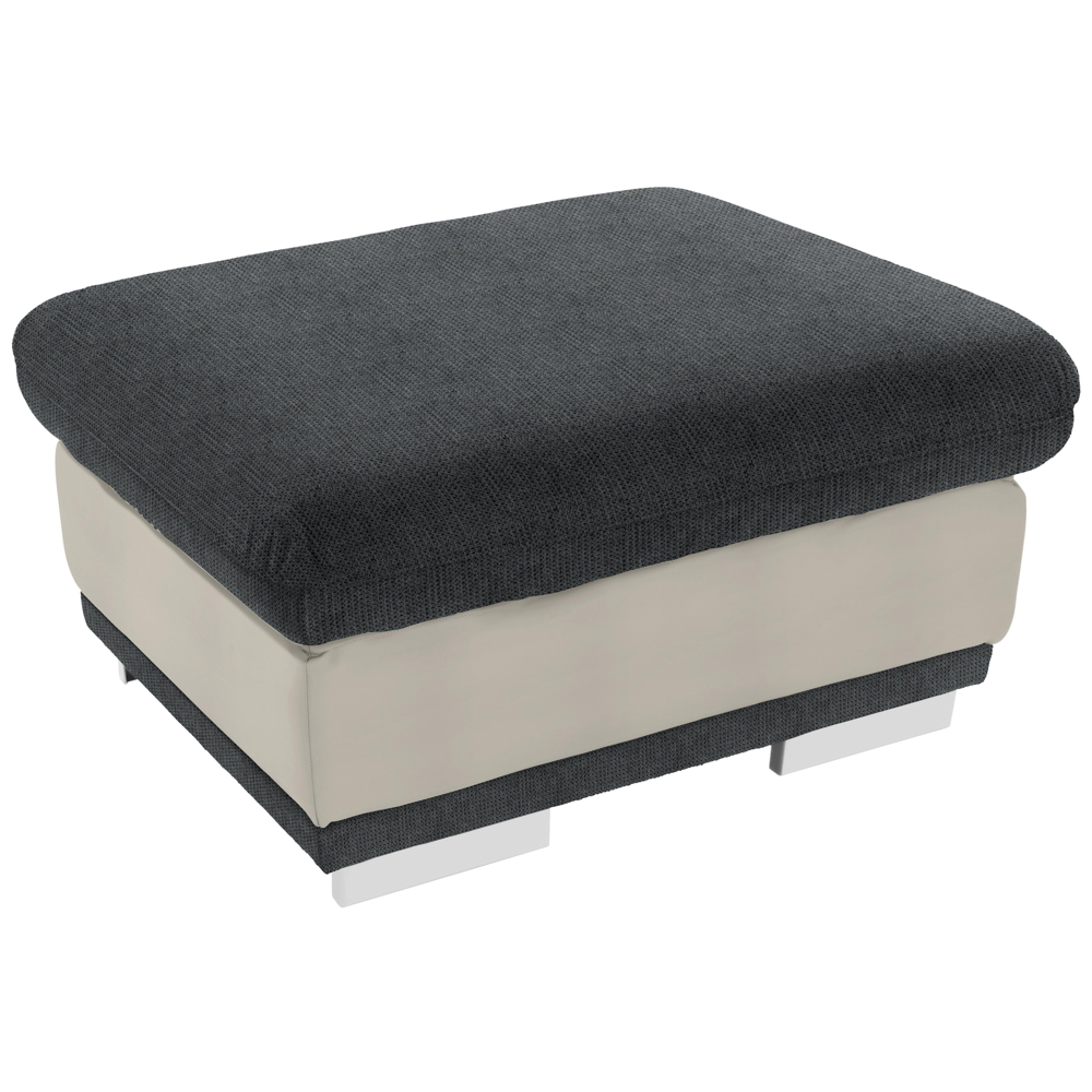 TABURET Seaside, šedá / bílá