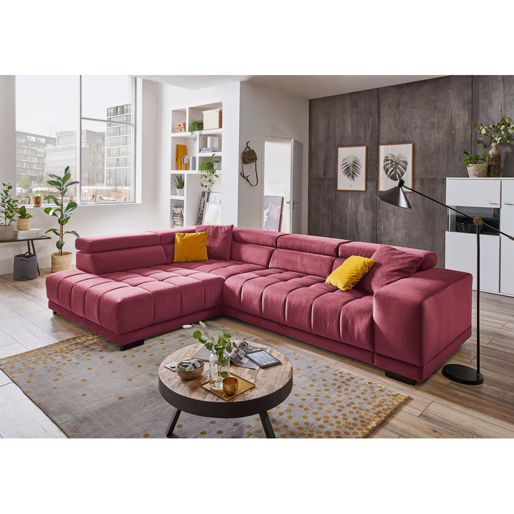 Rohová sedačka IBA, levá, bobulová, s funkcemi