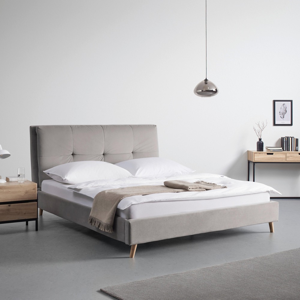 Čalouněná Postel Camilla, 180x200, Světle Šedá
