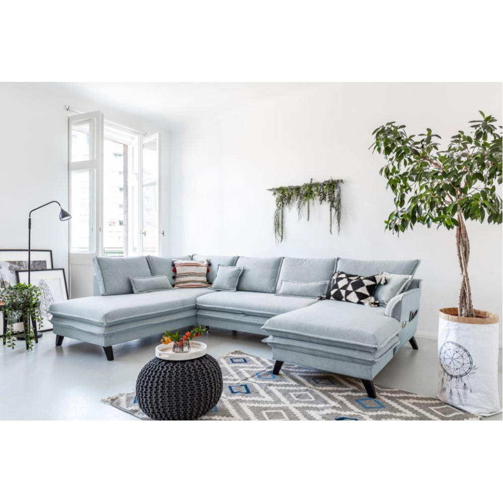 Rozkládací Sedací Souprava Charming Charlie Světle Šedá