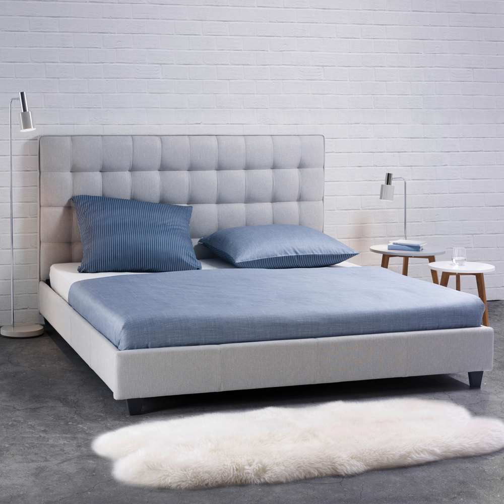 Manželská Postel S Roštem Mike, 180x200, Světle Šedá