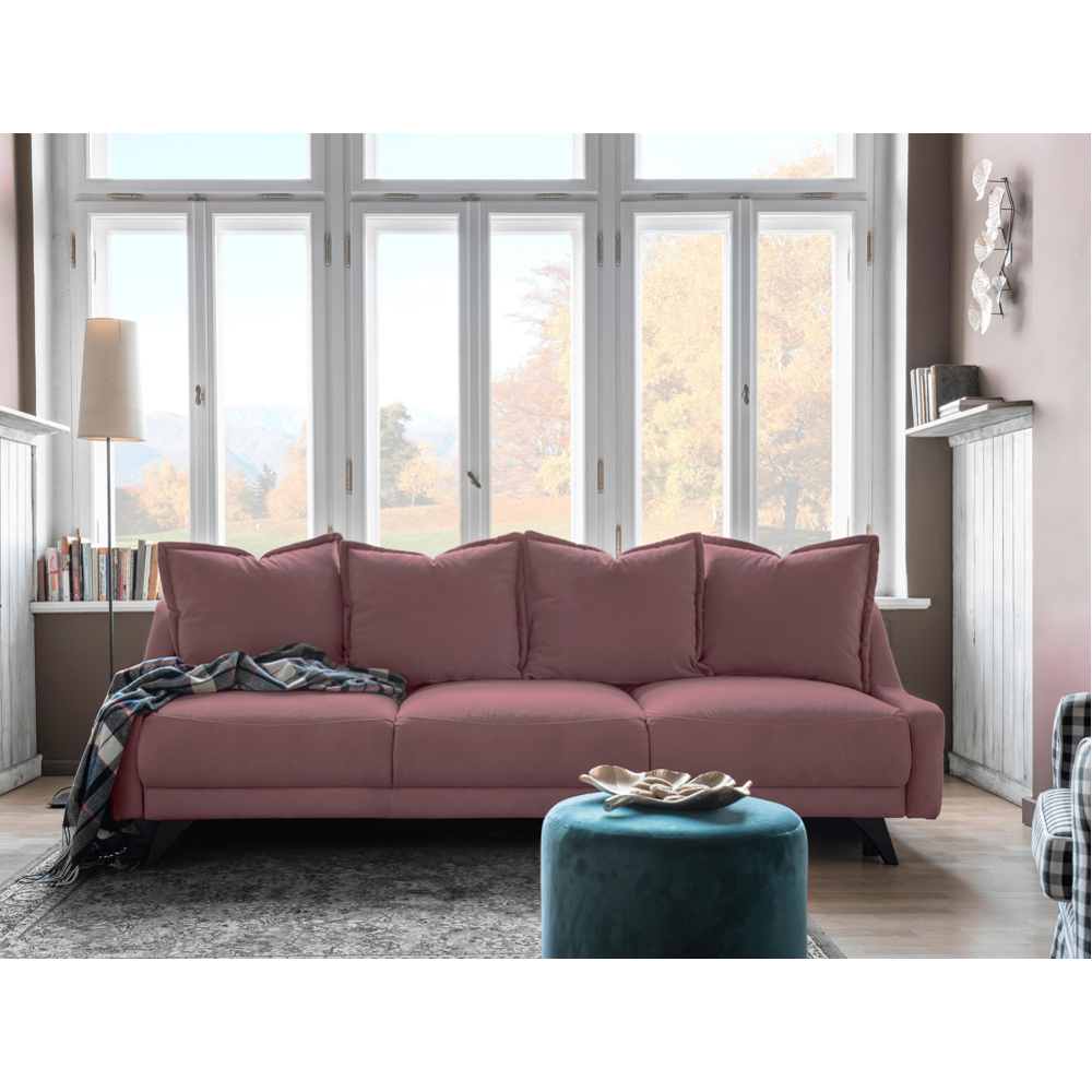 3místná Rozkládací Pohovka Royal Rose Starorůžová