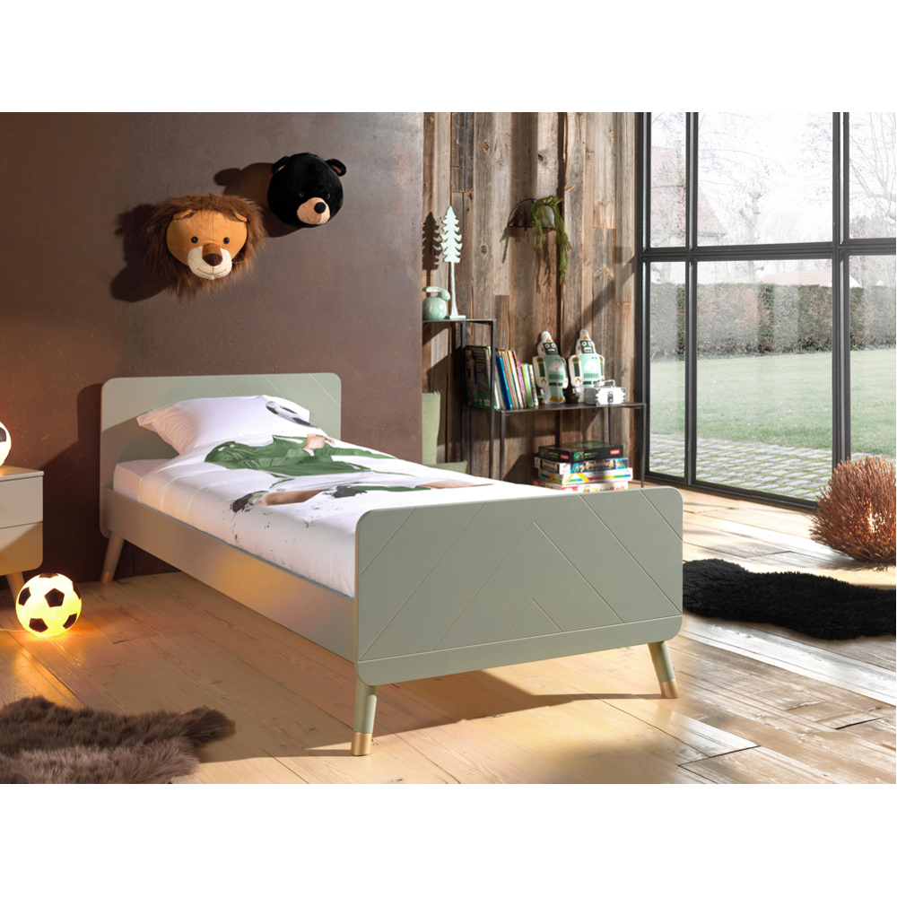 Dětská postel BILLY, 90x200, olivově zelená