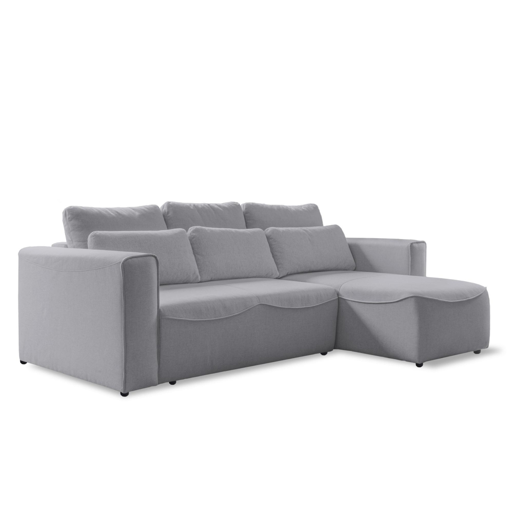 Rohová sedačka HOLLY O, oboustranná, světle šedá