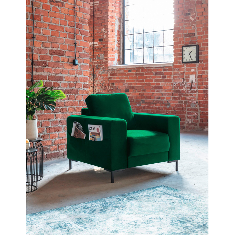 Křeslo Lofty Lilly Smaragdově Zelená