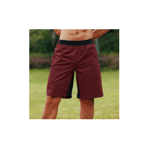 Pantalones cortos deportivos para hombre con cintura elástica y bolsillos con cremallera YIMANIE 