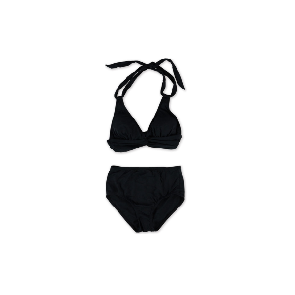 Pacrate Tankini Ladies Lace Sling Bikini Top Bandeau Push Up Negro para Mujer Traje de baño Acolchado Gran tamaño Embarazada 