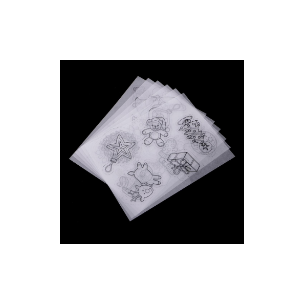 29,5 x 21 cm actividades de arte y manualidades Auihiay 8 hojas de papel de película retráctil semitransparente de plástico para impresora de inyección de tinta para niños 