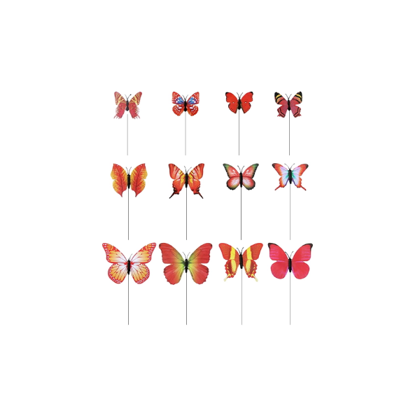 adornos de mariposas pologyase Estacas de mariposas de jardín estacas de mariposas coloridas mariposas de jardín duraderos y no se decoloran fácilmente. 