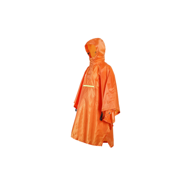 hombres y mujeres impermeable ligero y duradero con capucha con cordón para adultos naranja ioutdoor Premium mujeres Poncho impermeable reutilizable con cinta reflectante 