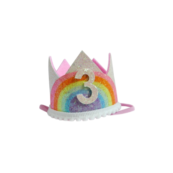Kmbcove Corona de Cumpleaños para niñas Brillante Gorros de Fiesta con números Intercambiables del 0 al 9 para Birthday baby shower 