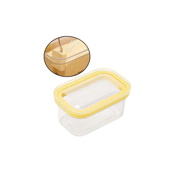 contenedor de queso para encimera de mesa de refrigerador recipiente de plástico para mantequilla 17 x 10 x 7 cm Plato para mantequilla con tapas y cortador 