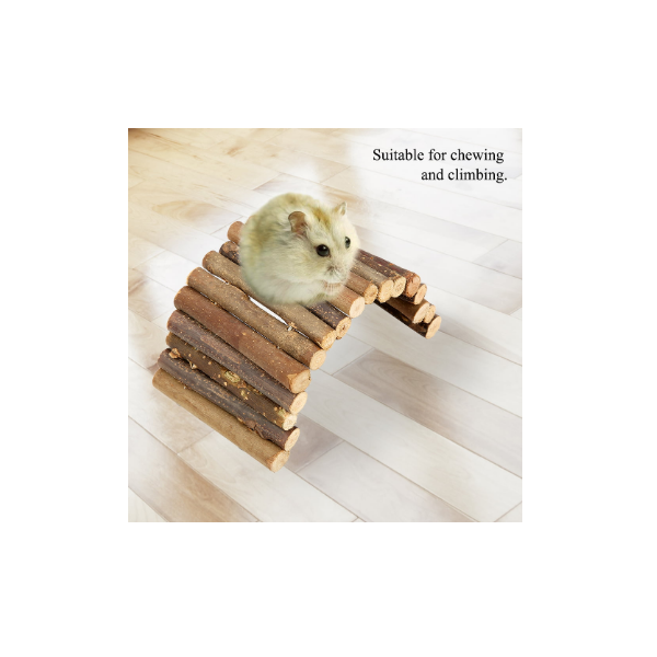 YiGo Hamster Chew Juguetes Naturales del Hámster De Juguete De Madera Que Cuelga Oscilación Subida De Escaleras Casa Nest Juguetes para Pequeños Animales 
