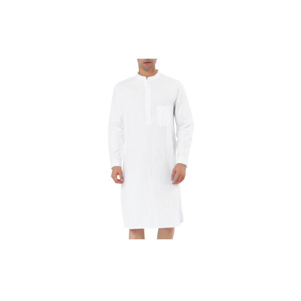 camisón Camisa Henley Pijama Lars Amadeus Camisón para Hombre Camiseta para Dormir Cuello con Bandas de algodón 