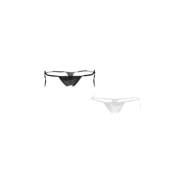 ABClothing 6 Pack de Tiras de algodón Transpirable para Mujeres La Ropa Interior de Bikini Negro 