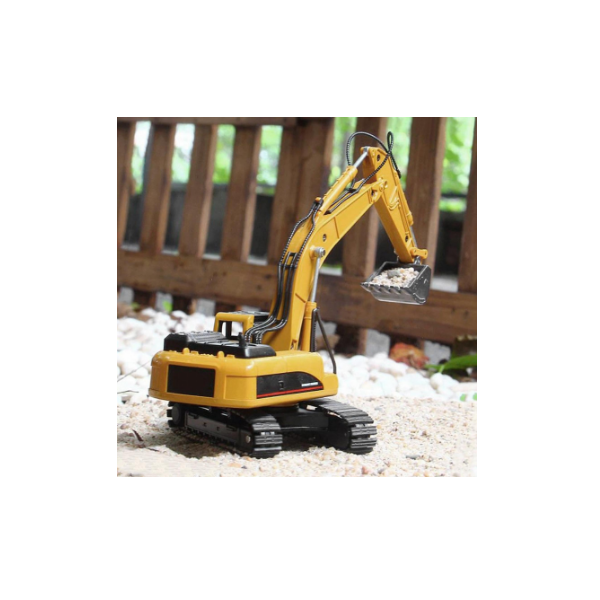 Hikole Excavadora de Asiento Nuevos Juguetes para niños Caterpillar Excavator Truck Toy Excavadora de Arena para niños con Brazo de Cuchara Garra 