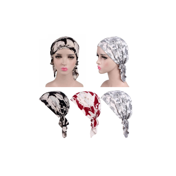 Fossrn Turbantes para Mujer Cancer Sombrero de Cancer Chemo Sombrero Beanie Bufanda Rhinestone Wrap Cap Cabeza de Turbante 