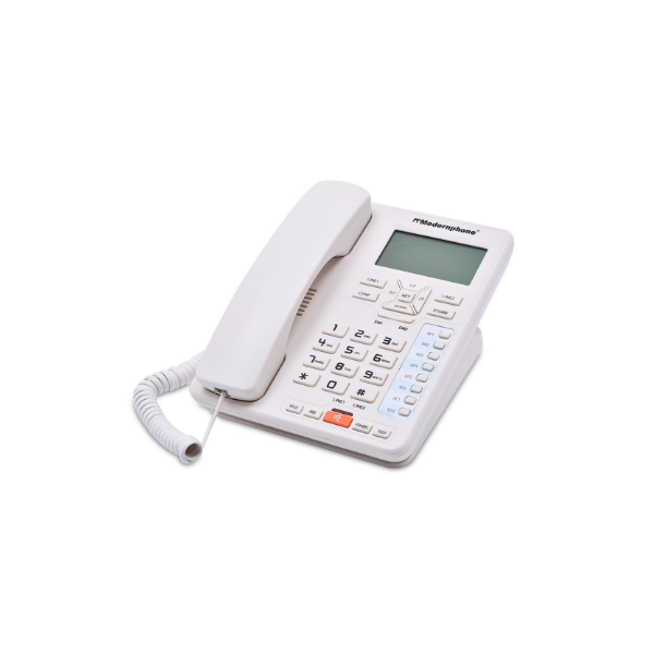 teléfono residencial Cable con Pantalla LCD Negro Juego de extensión Negro Tosuny Teléfono Fijo con Altavoz Blanco función de cancelación de Ruido Botones Grandes 