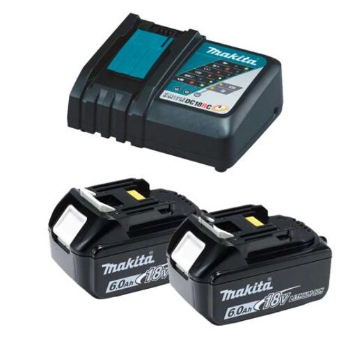 Power Source Kit 2x Akku 18 V / 6,0 Ah Li / 1x Ladegerät DC18RC