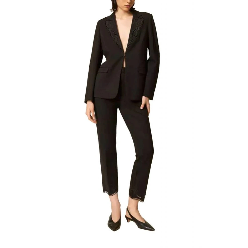 Twinset Donna Nero Pantaloni, Xl, New, - Immagine 3