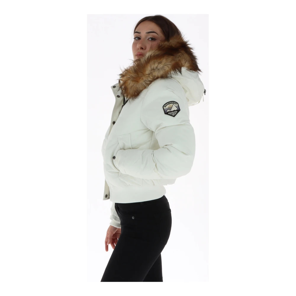 Superdry Donna Bianco, Reale Per W5011785a Giacca Bomber Everest Bianco Sporco (Xs), Casual, Poliestere - Immagine 3