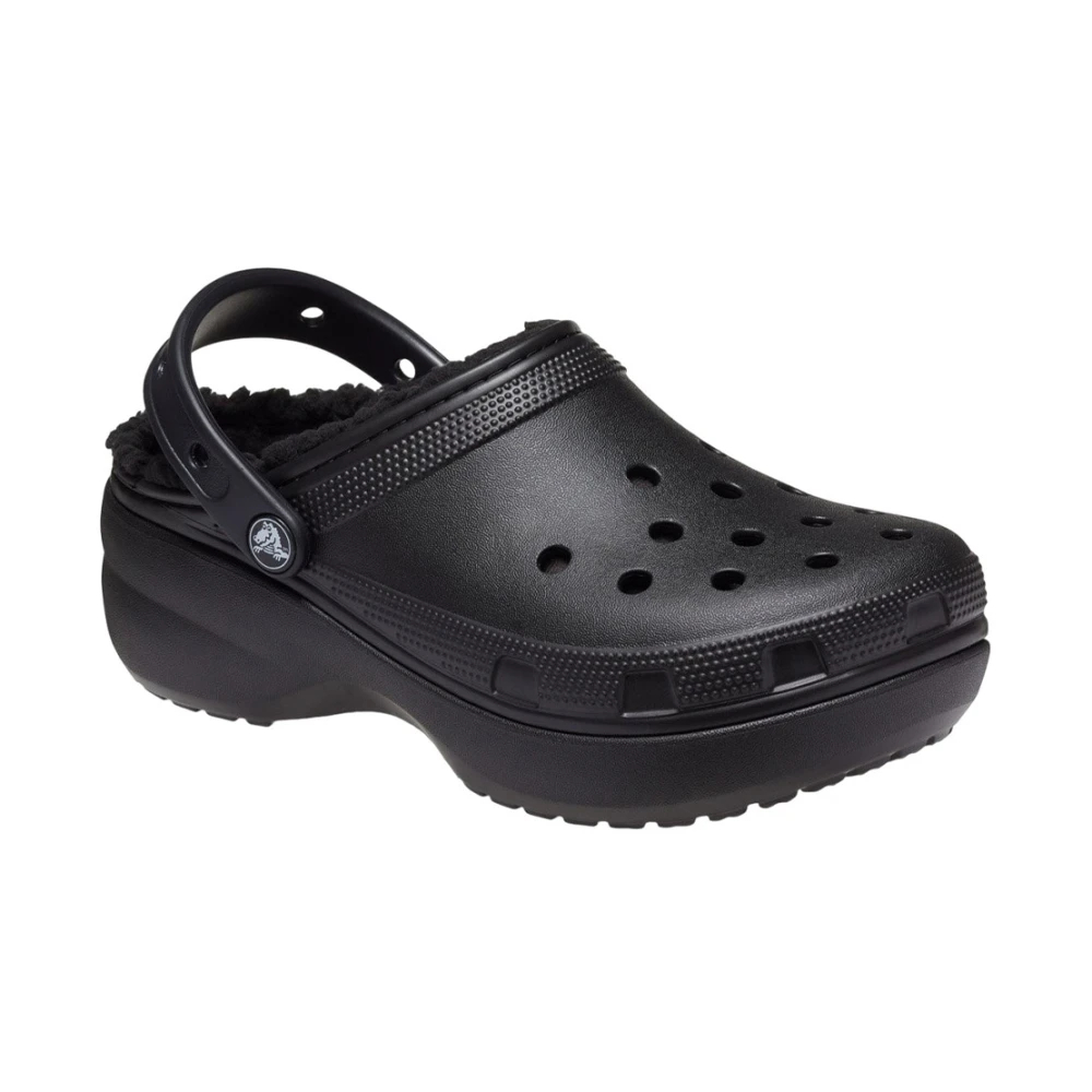 Crocs Donna Nero Ciabatte Da Classic Platform Lined - Immagine 3