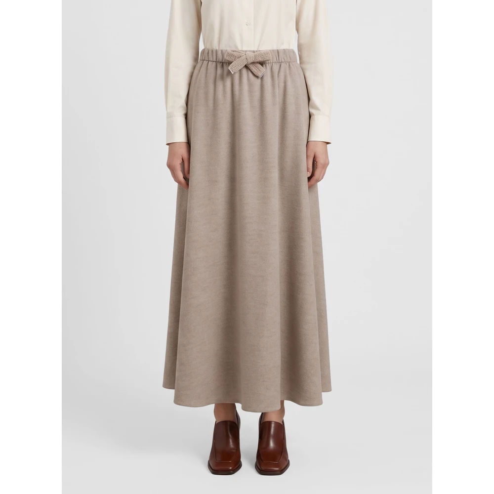 HERNO RESORT | Gonna lunga Resort in flanella tocco cashmere chantilly | Donna | 42 - Immagine 5