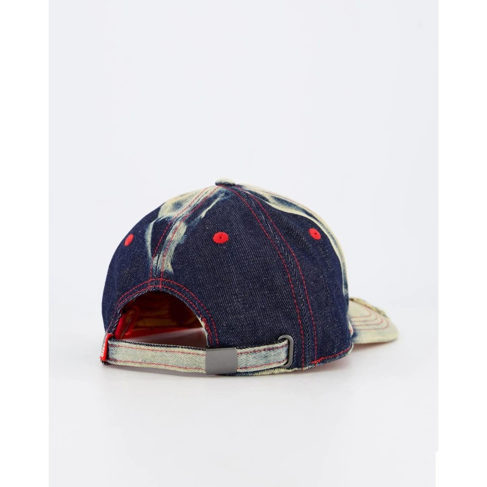 Diesel Multicolor Unisex - Berretto Da Baseball In Denim Trattato - Cappelli Taglia 02 - Immagine 3