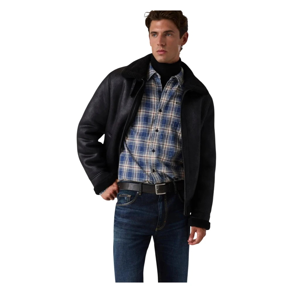 Guess Uomo Nero - Giacca Shearling - Jackets - Xl - Immagine 4