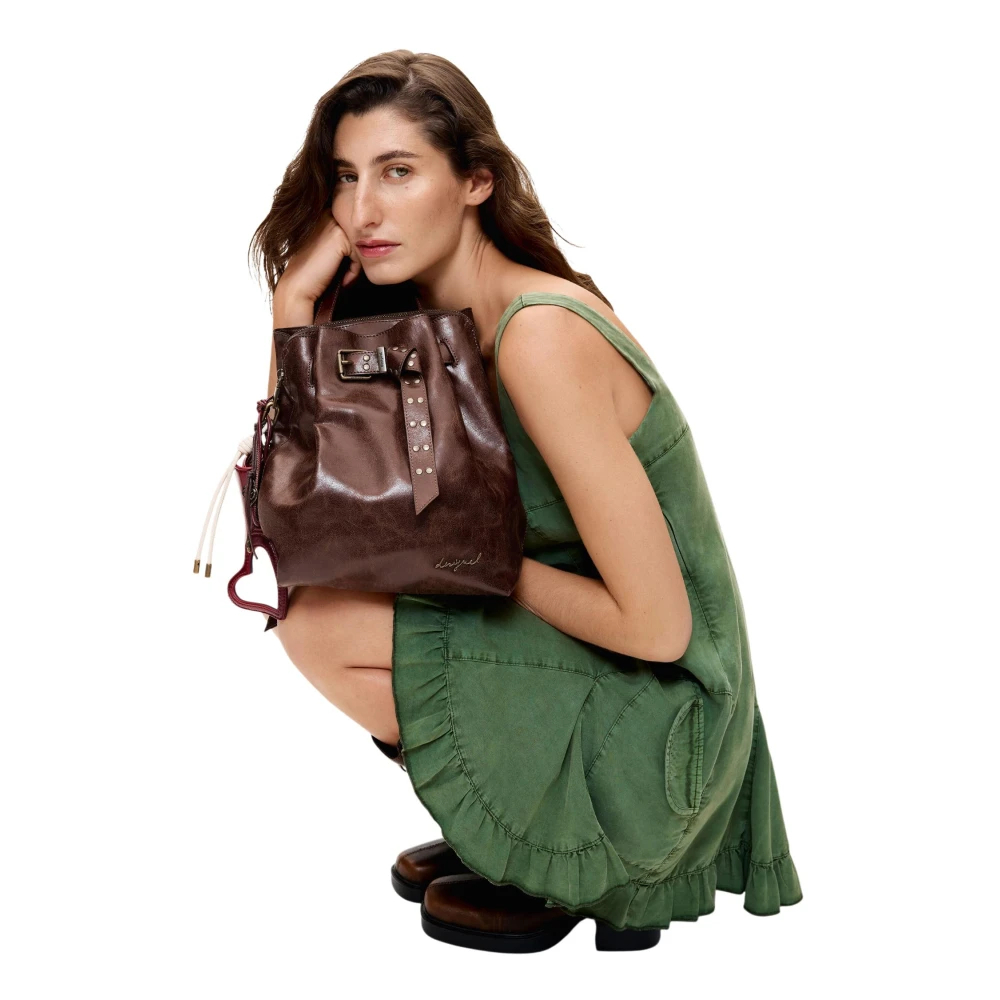 Desigual Donna Marrone Zainetto Mini Piccolo U - Immagine 6