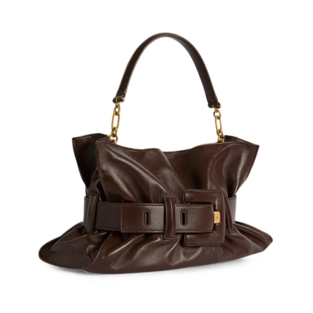 Balmain Donna Marrone - Anthem Medium Shoulder Bag - Bags - One Size - Immagine 3