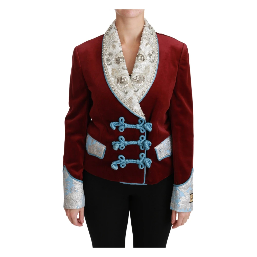 Dolce & Gabbana Damen Rot - Eleganter Crystal Blazer Für - Jackets - L