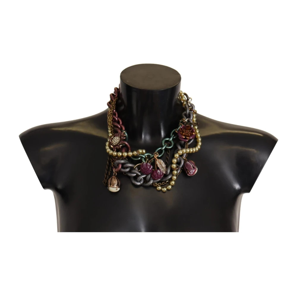 Dolce & Gabbana Damen Gelb - Sicily Statement Halskette Mit Multicolor Kristallen - Accessories - One Size