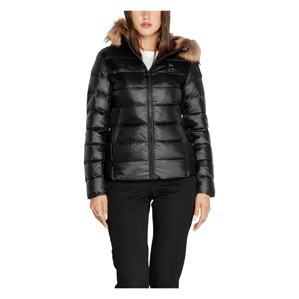 Blauer Damen Schwarz - E Kapuzen-Zip-Jacke Herbst/Winter - Jackets - K - 2XL