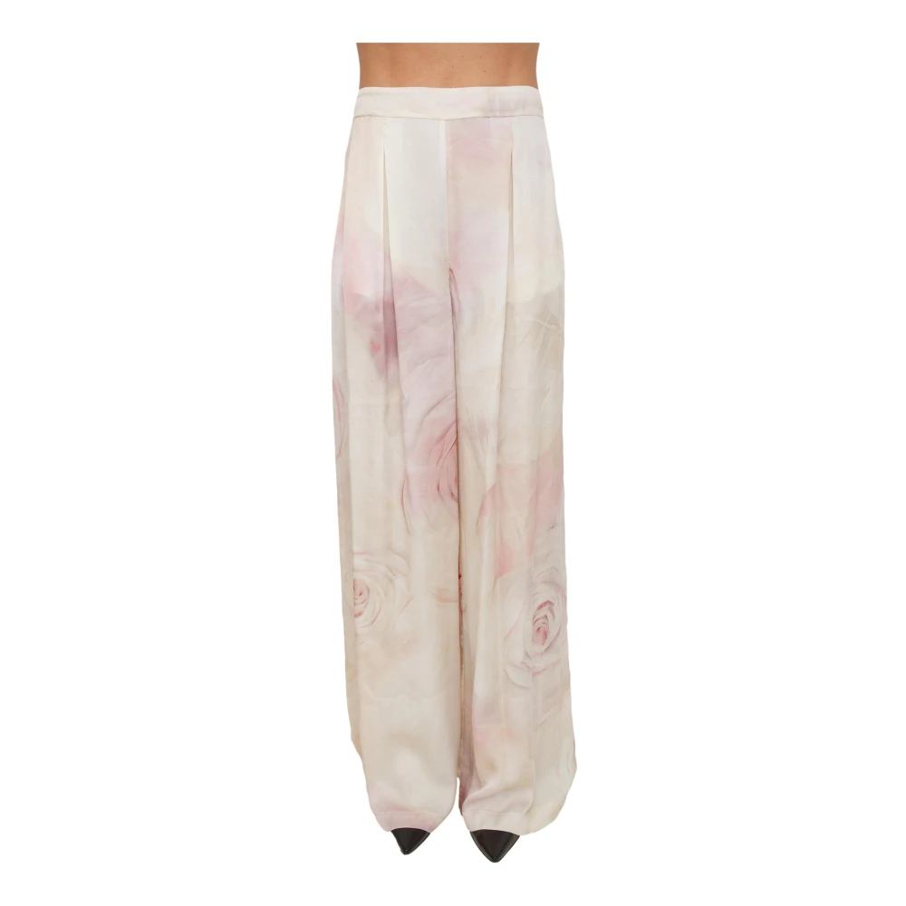 Blugirl Damen Multicolor - Wide Leg Raso Stampato Pant - Trousers - Mehrfarbig -2Xs