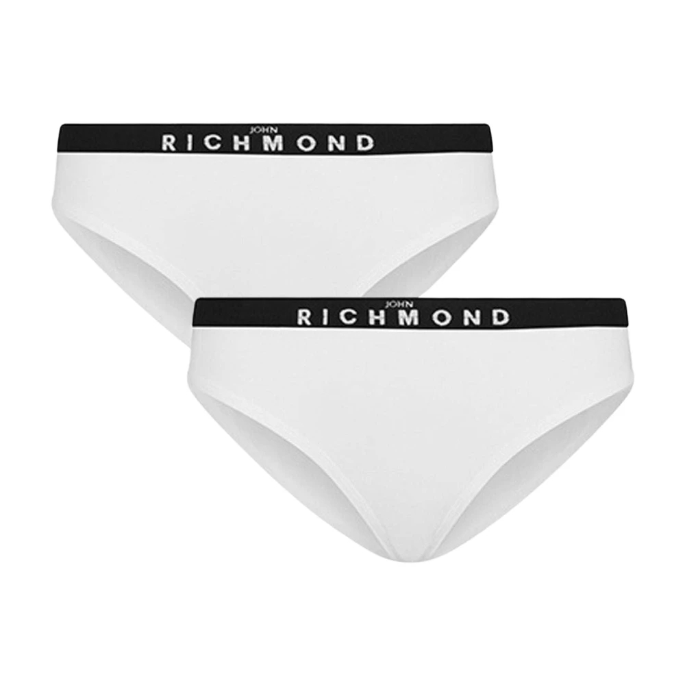 John Richmond Damen Weiß - Slips Mit Mittlerer Bundhöhe- 2Er-Pack - Underwear - Xs