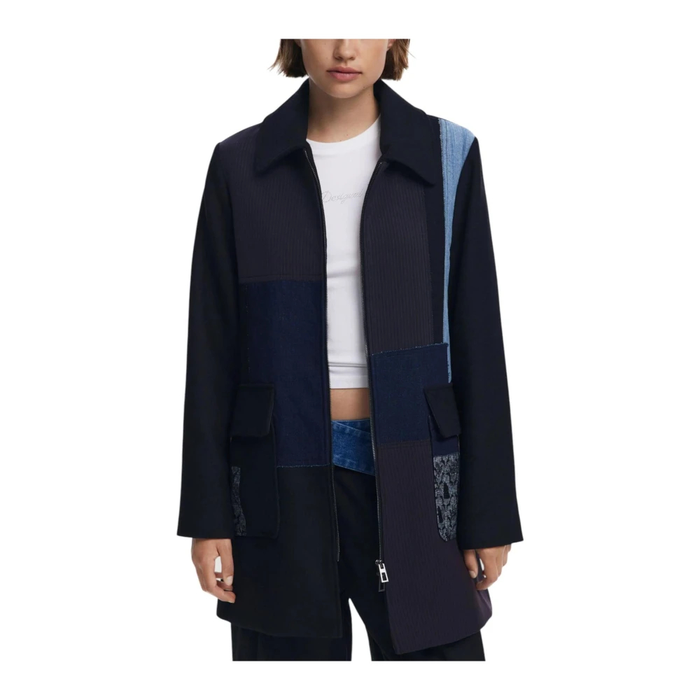 Desigual Damen Schwarz - Er Blazer Mit Reißverschluss Und Taschen - Jackets - K -S