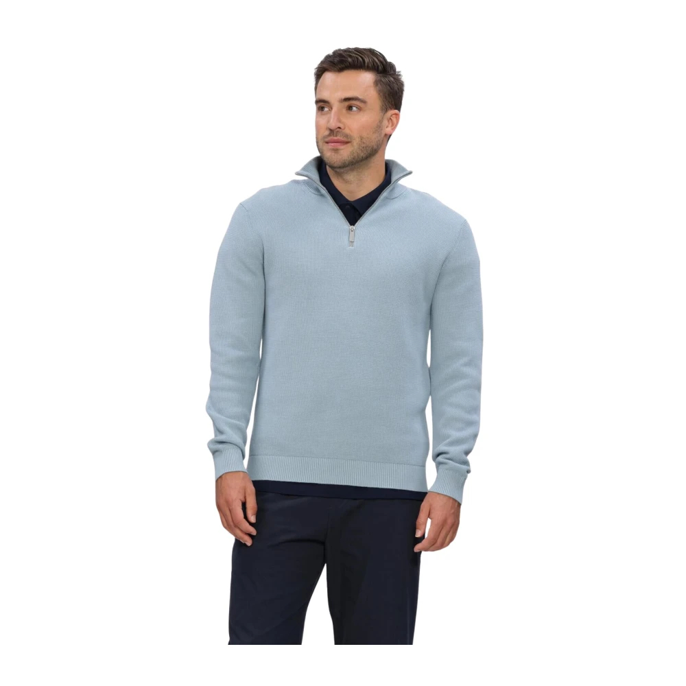 SELECTED MEN Herren Slhdane Ls Knit Structure Half Zip Noos - Bild 5