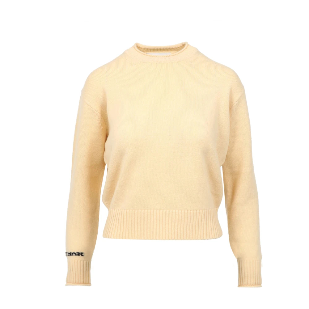 Sportmax - Gelber Woll-Rundhals-Pullover - Knitwear - Damen - Gelb - M - Bild 5