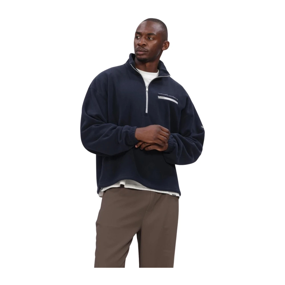 New Amsterdam Herren Schwarz Fleece Half Zip - Bild 3
