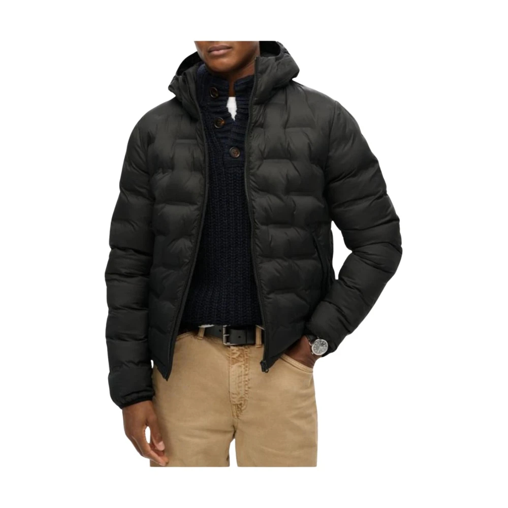 Superdry Schwarz Kapuzenshirt Parka - Bild 4