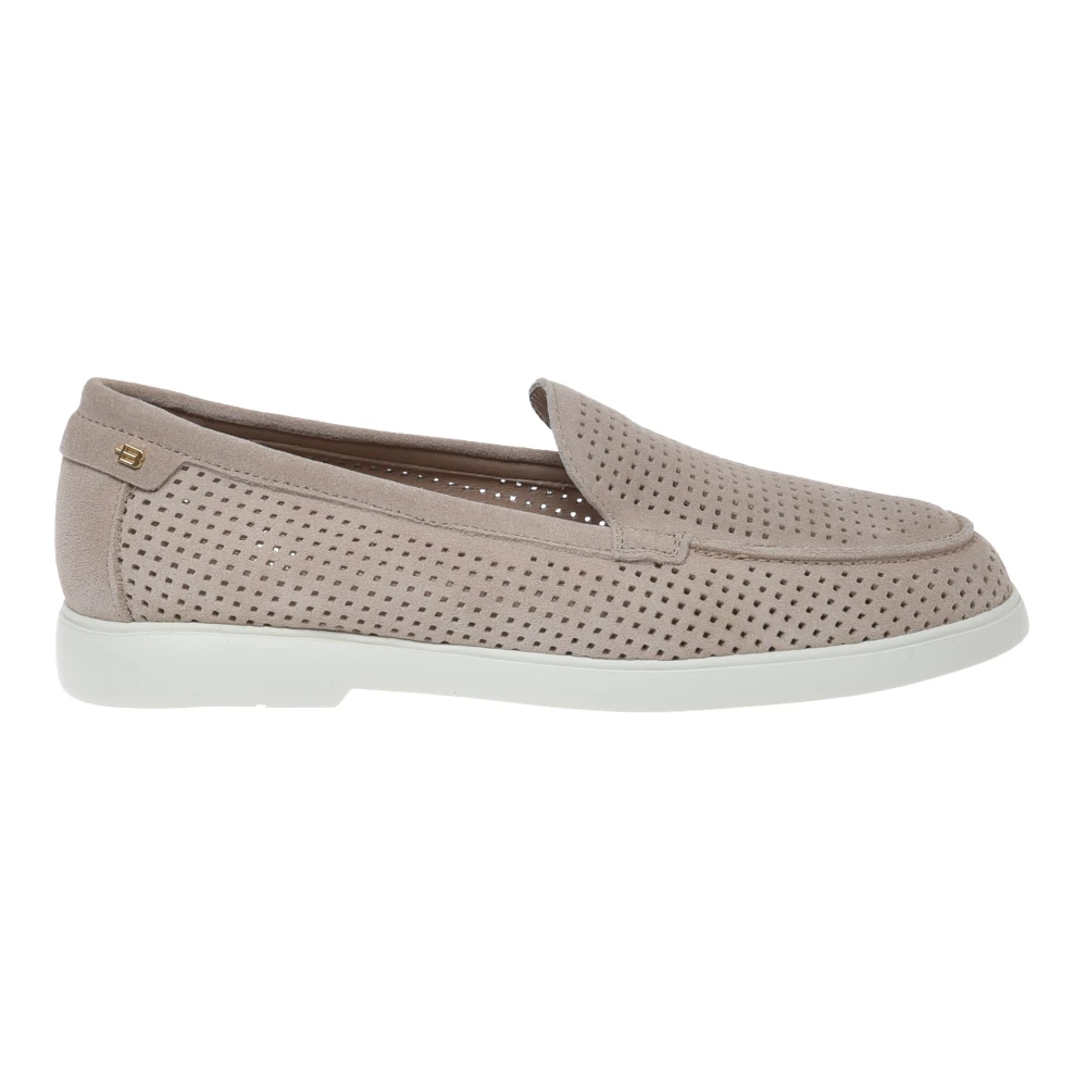 Baldinini Damen Beige - Slipper Aus Perforiertem Wildleder In - Shoes - 41 Eu