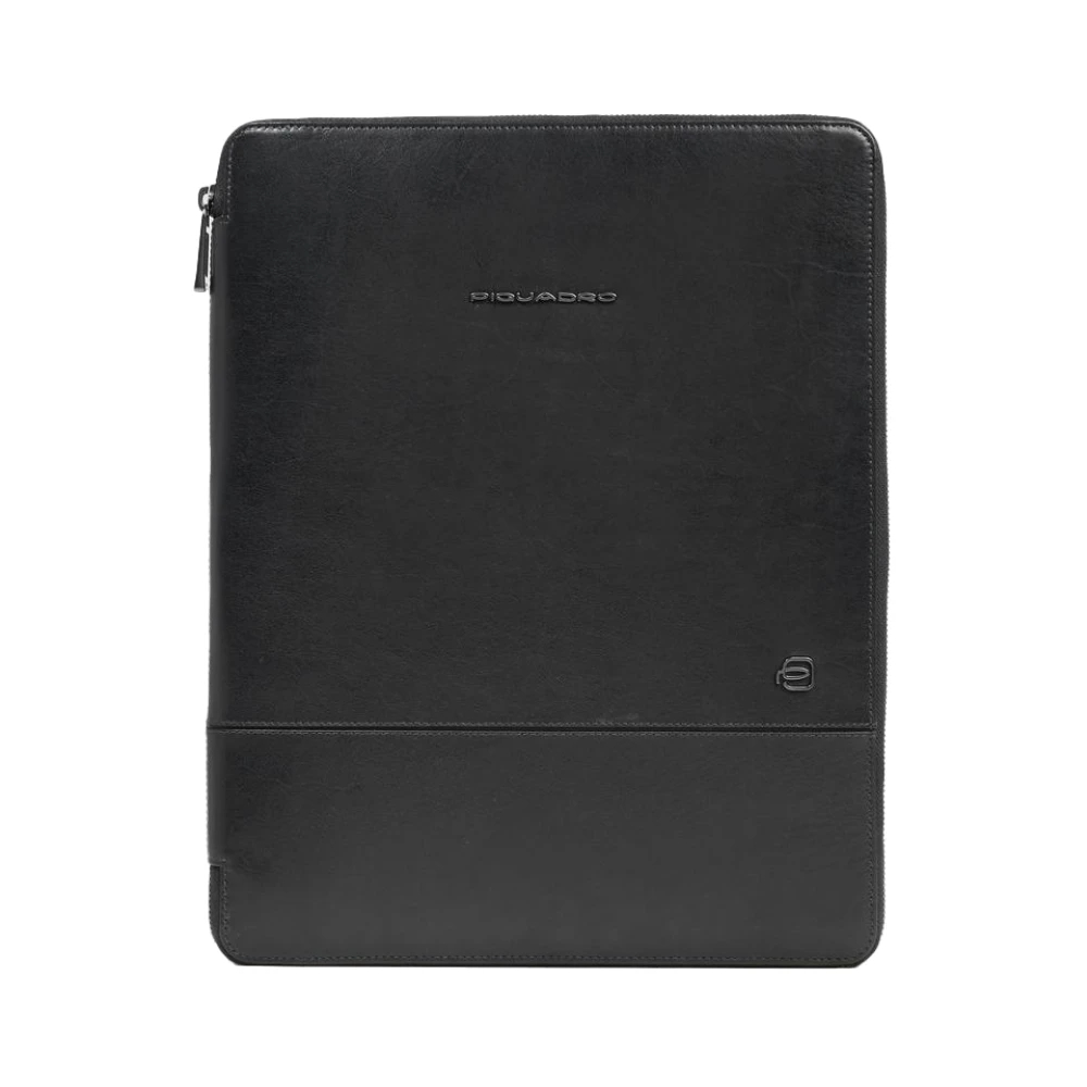 Piquadro Herren Schwarz - Schreibmappe Aus Leder Mit Ipad®-Fach- Stifthalter Und Tasche Für Airpods® - Bags - K - One Size