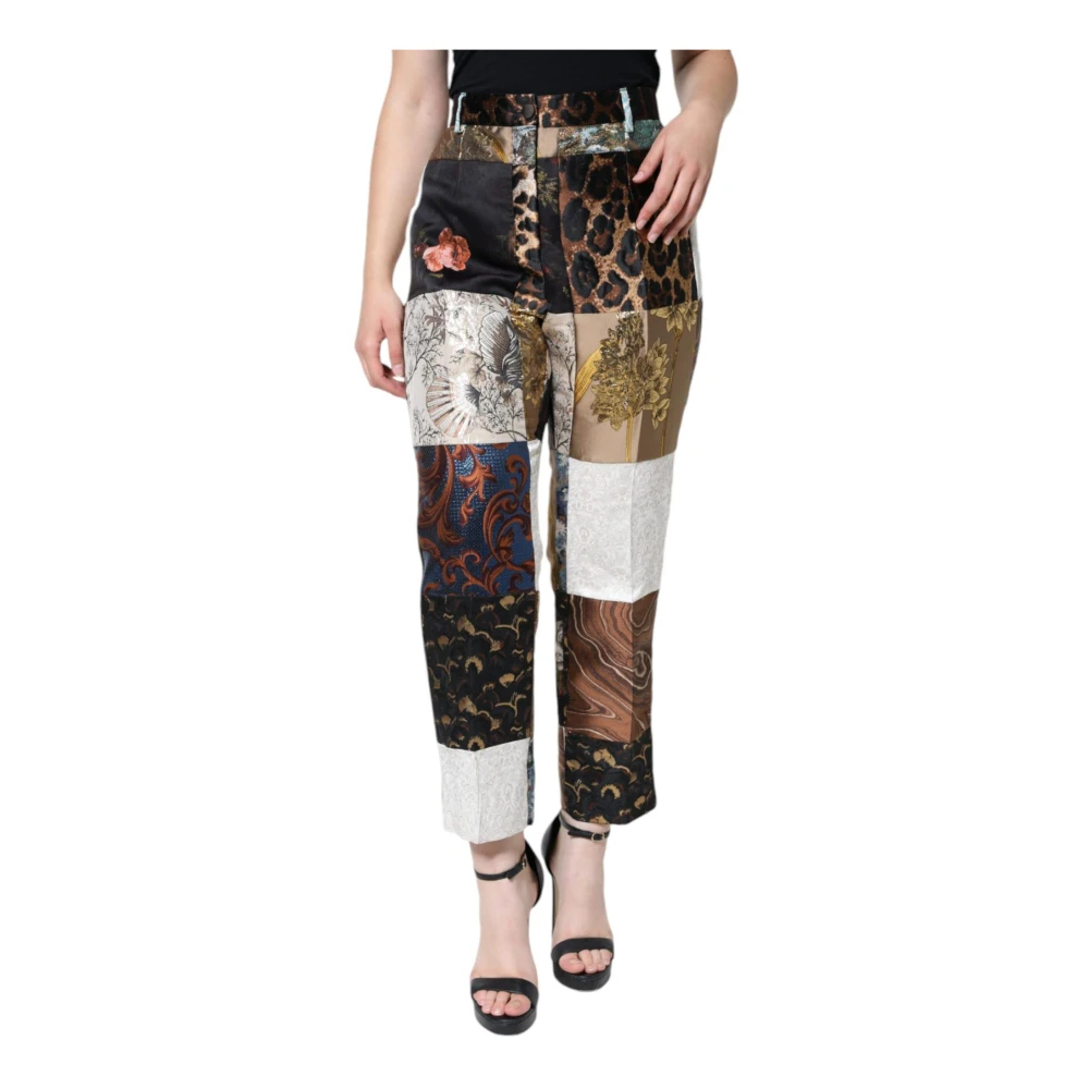 Dolce & Gabbana Damen Multicolor - High Waist Tapered Hose - Trousers - Mehrfarbig - Xs