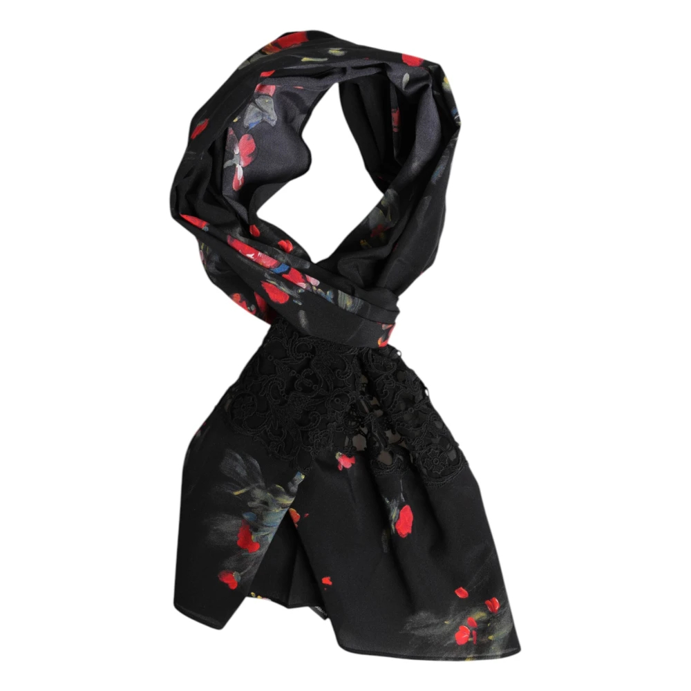 Dolce & Gabbana Unisex Schwarz - Er Blumenprint Halswärmer Schal - Accessories - K - One Size